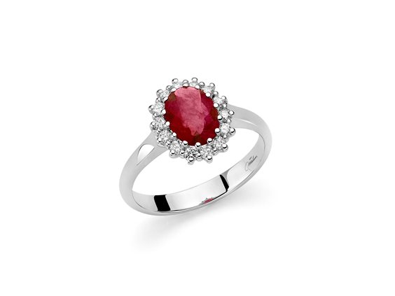 Anello Miluna Donna Gemme Preziose in Oro bianco Rubino 1.32 Ct LID3393 - LID3393